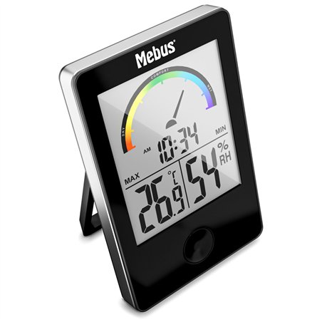 Mebus 40929 termometro-igrometro nero