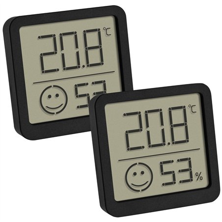 TFA 30.5053.01.02 2er kit nero termo-igrometro digitale
