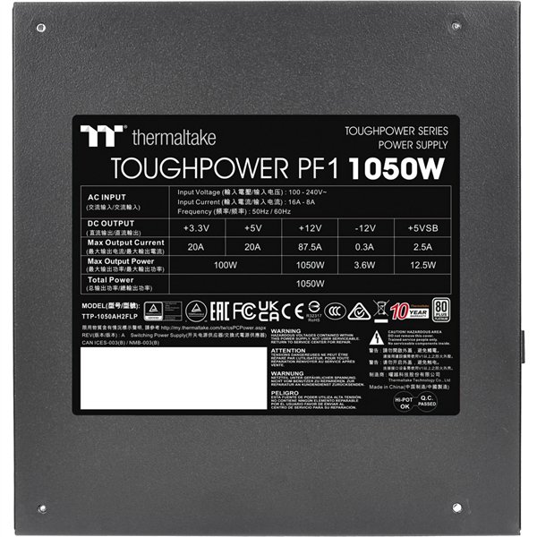 Thermaltake Toughpower PF1 1050W 80+ Platinum Modular ARGB
