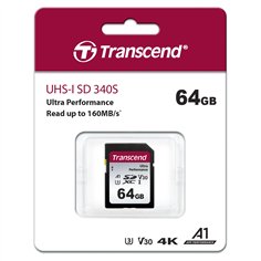 Transcend SDXC 340S         64GB Class 10 UHS-I U3 A2 V30 2