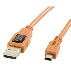 Tether Tools TetherPro USB 2.0 A/MiniB 5 Pin 4,6m arancio