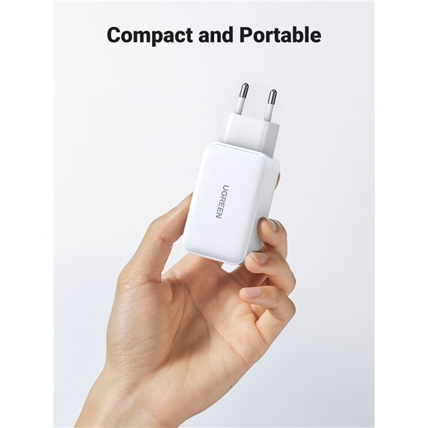 Nexode USB-A+2*USB-C 65W GaN Tech Fast caricabatt. bianco