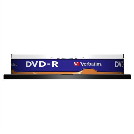 1x10 Verbatim DVD-R 4,7GB 16x Speed, opaco argento Cakebox