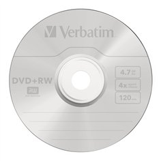1x25 Verbatim DVD+RW 4,7GB 4x Speed, opaco argento 2