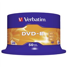 1x50 Verbatim DVD-R 4,7GB 16x Speed, opaco argento 2