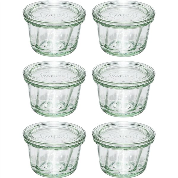 WECK Round Rim Jar Muffin 165ml Set of 6