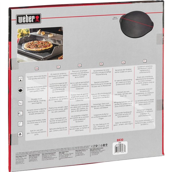 Weber Premium pietra per pizza rotonda 46cm