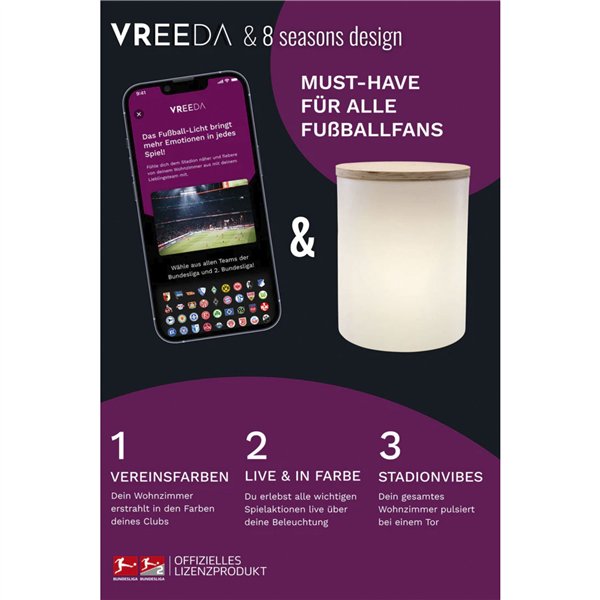 8 seasons tavolo luminoso Outdoor 39cm Bluetooth