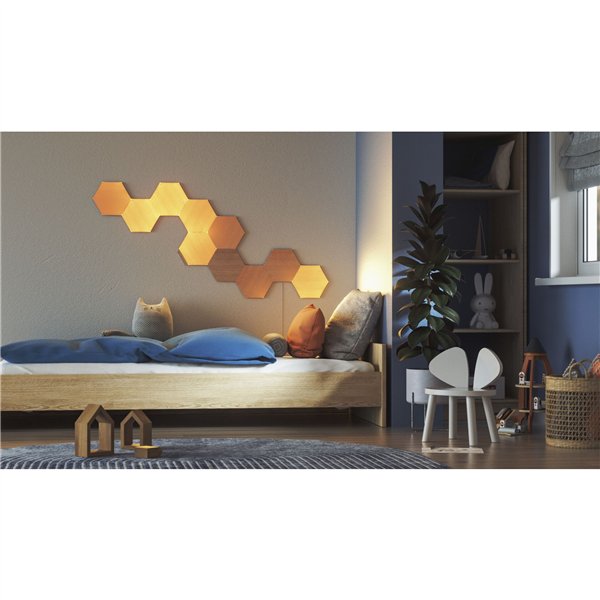 Nanoleaf Elements Wood Look Hexagons Expansion Pack - 3PK