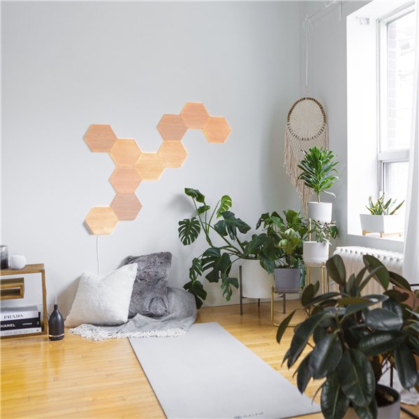 Nanoleaf Elements Wood Look Hexagons Expansion Pack - 3PK