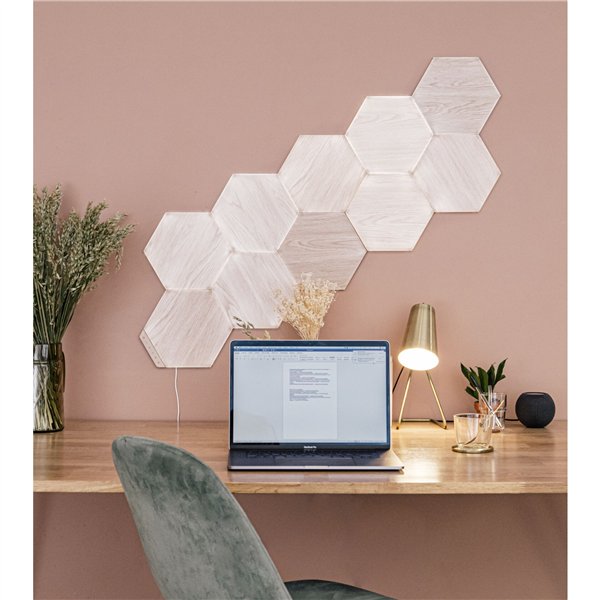 Nanoleaf Elements Wood Look Hexagons Expansion Pack - 3PK