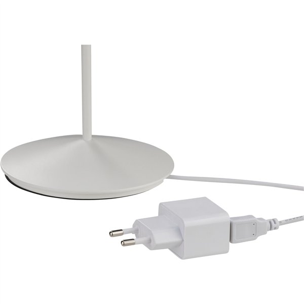 ab+ by Abert Logo lampada da tavolo portat. bianco