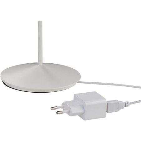 ab+ by Abert Logo lampada da tavolo portat. bianco