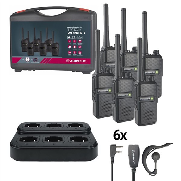 Albrecht Tectalk Worker 3 Case 6 pcs. Kofferset Handwerk