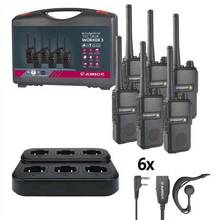 Albrecht Tectalk Worker 3 Case 6 pcs. Kofferset Handwerk