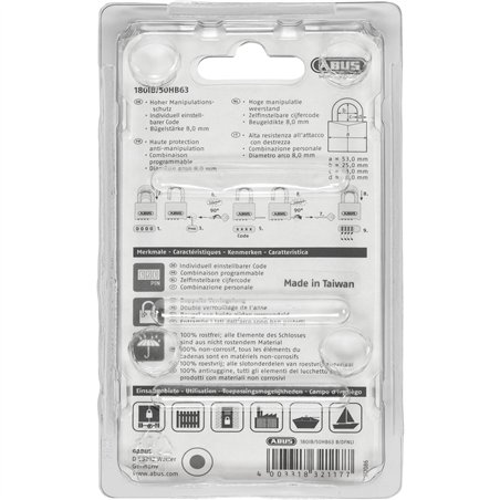 ABUS lucchetto a combinazione 180IB/50HB63 SL 5