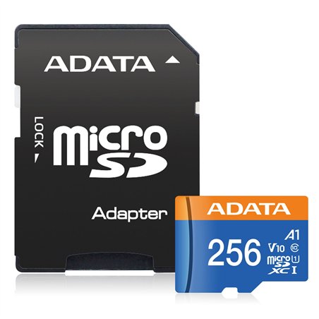 ADATA CARD MICROSDHC       256GB UHS-I CL10 100/20 MB/s W/1 Adap.