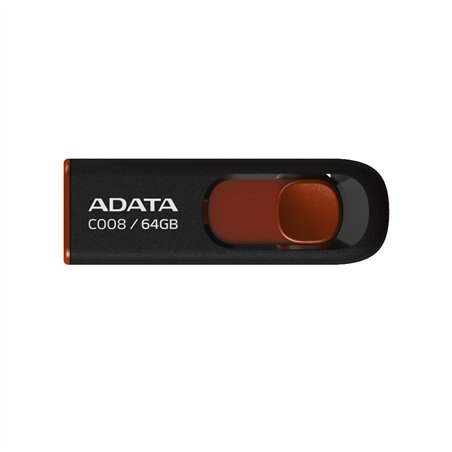 ADATA USB 2.0 C008 nero 64GB AC008-64G-RKD