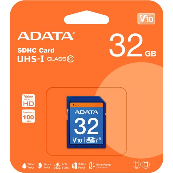 ADATA SD CARD SDHC          32GB UHS-I CL10 100/20 MB/s