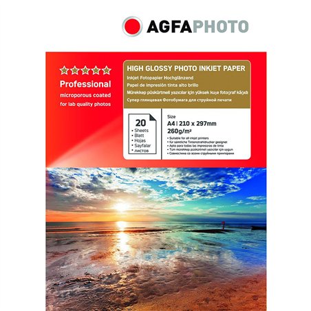 AgfaPhoto Professional Photo carta High Gloss 260 g A 4 20 Bl