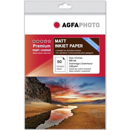 AgfaPhoto Premium Matt Coated 130 g A 4 50 fogli