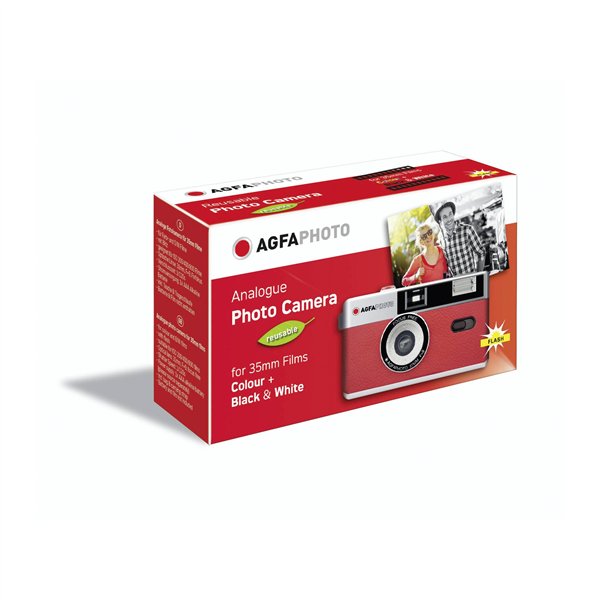 Agfaphoto Reusable Photo Camera 35mm rosso