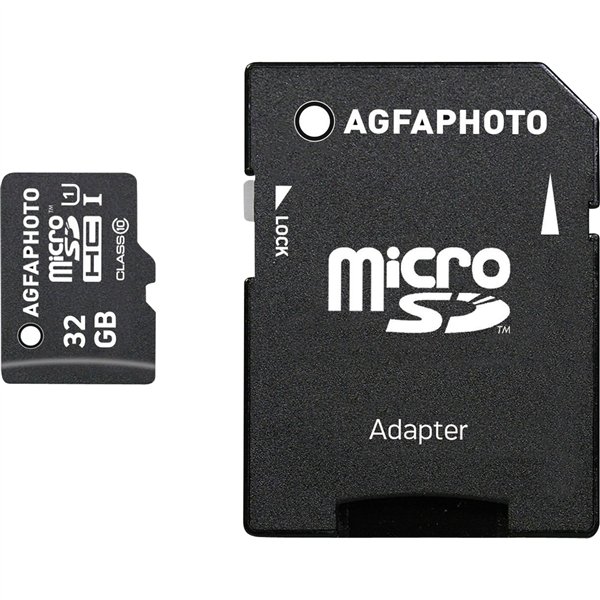 AgfaPhoto MicroSDHC UHS-I   32GB High Speed Class 10 U1 + adatt.