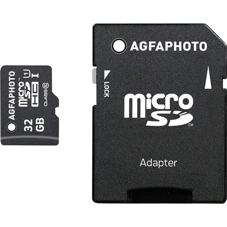 AgfaPhoto MicroSDHC UHS-I   32GB High Speed Class 10 U1 + adatt.