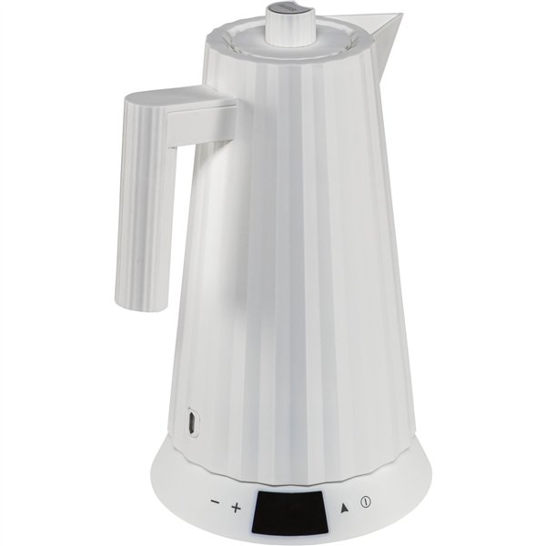 Alessi Plisse bollitore bianco con regolamento temperatura