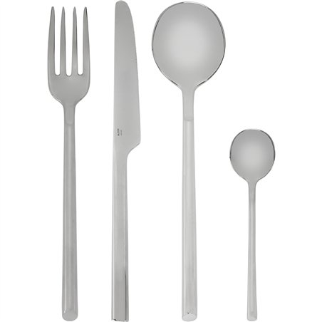 Alessi Clivo Besteckset 24-tlg. silber