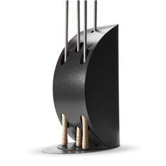 Alfa Forni porta pale Vela argento nero