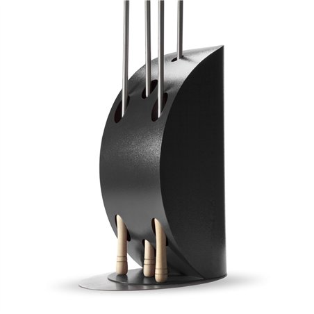 Alfa Forni porta pale Vela argento nero