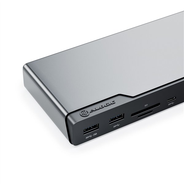 Alogic 14-in-1 USB-C PD DV4 Quad Display Docking Station Space Gr