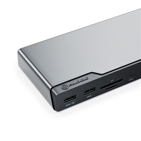 Alogic 14-in-1 USB-C PD DV4 Quad Display Docking Station Space Gr