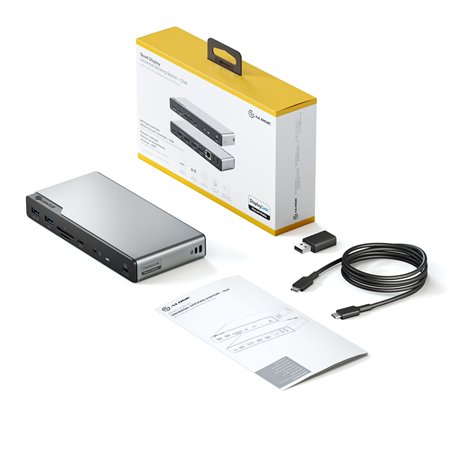 Alogic 14-in-1 USB-C PD DV4 Quad Display Docking Station Space Gr