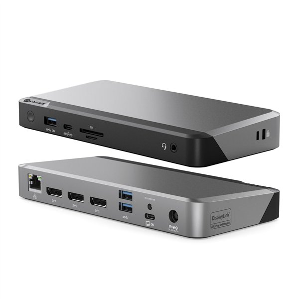 Alogic 100W USB-C DX3 Triple 4K Display Docking Station Space Gr
