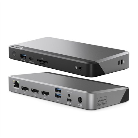 Alogic 100W USB-C DX3 Triple 4K Display Docking Station Space Gr