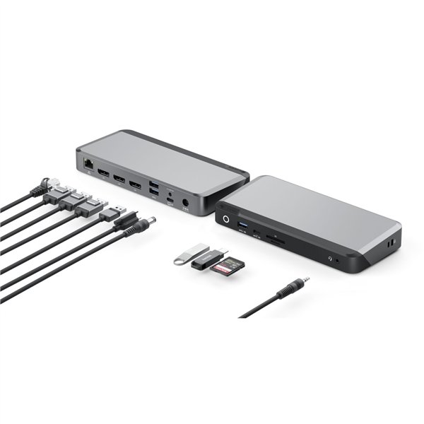 Alogic 100W USB-C DX3 Triple 4K Display Docking Station Space Gr