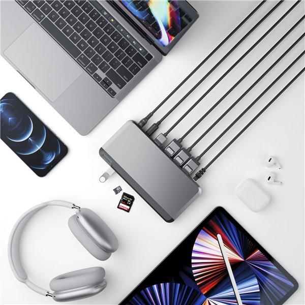 Alogic 100W USB-C DX3 Triple 4K Display Docking Station Space Gr