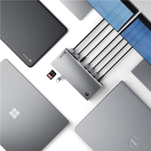 Alogic Blaze Thunderbolt 4 Dual 4K Docking Station Space Gray