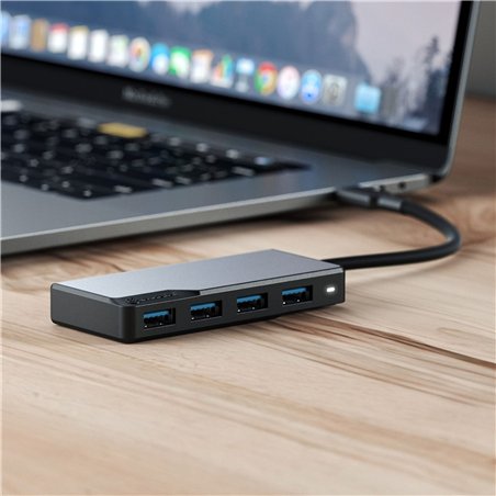 Alogic Fusion Swift USB-C 4-Port Hub Space Gray