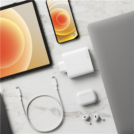 Alogic Rapid Power 100W 4-Port Fast GaN caric. + cavo 2m bianco