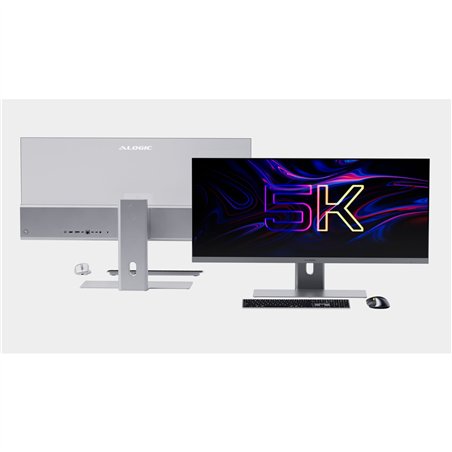 Alogic EDGE 40  LCD 5K Monitor with 90W PD Silver