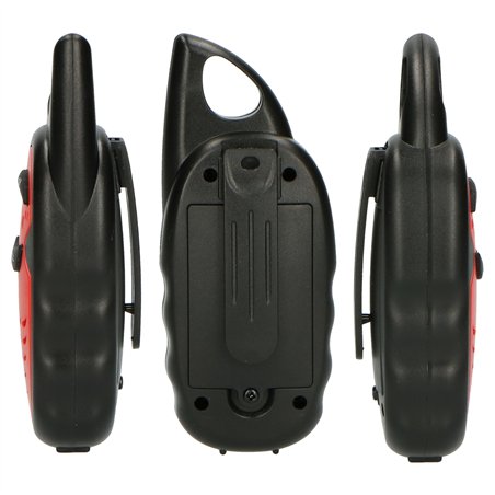 Alecto Walkie Talkie Set of 2 for Kids, range 3 km, black/red