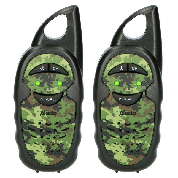 Alecto Walkie Talkie Set of 2 for Kids, range 3 km, camouflage