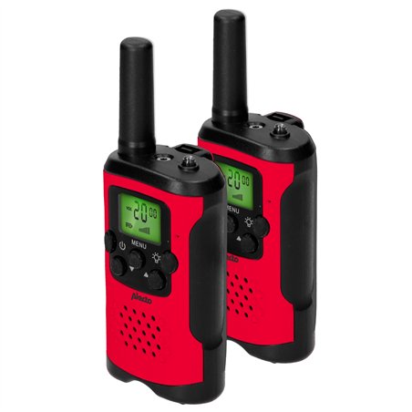 Alecto Walkie Talkie Set of 2 for Kids, range 7 km, red/black