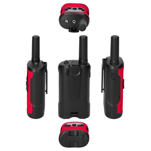 Alecto Walkie Talkie Set of 2 for Kids, range 7 km, red/black