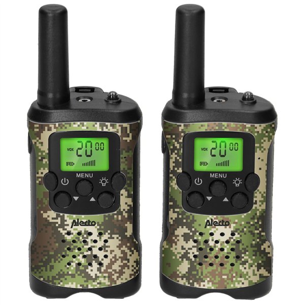 Alecto Walkie Talkie Set of 2 for Kids, range 7 km, camouflage