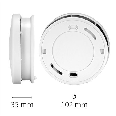 Alecto Smoke detector with 10 year battery and senor runtime
