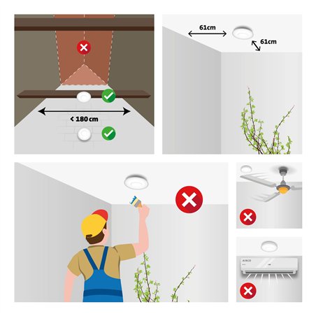 Alecto Wireless connectable smoke detector 10 year